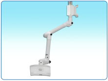 Polypropylene suction arm for ceiling installation for drawing corrosive steam